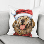 Santa Labrador Retriever Print Pillow Cover