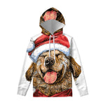 Santa Labrador Retriever Print Pullover Hoodie