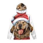 Santa Labrador Retriever Print Pullover Hoodie