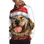 Santa Labrador Retriever Print Pullover Hoodie