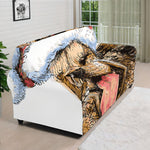 Santa Labrador Retriever Print Sofa Cover