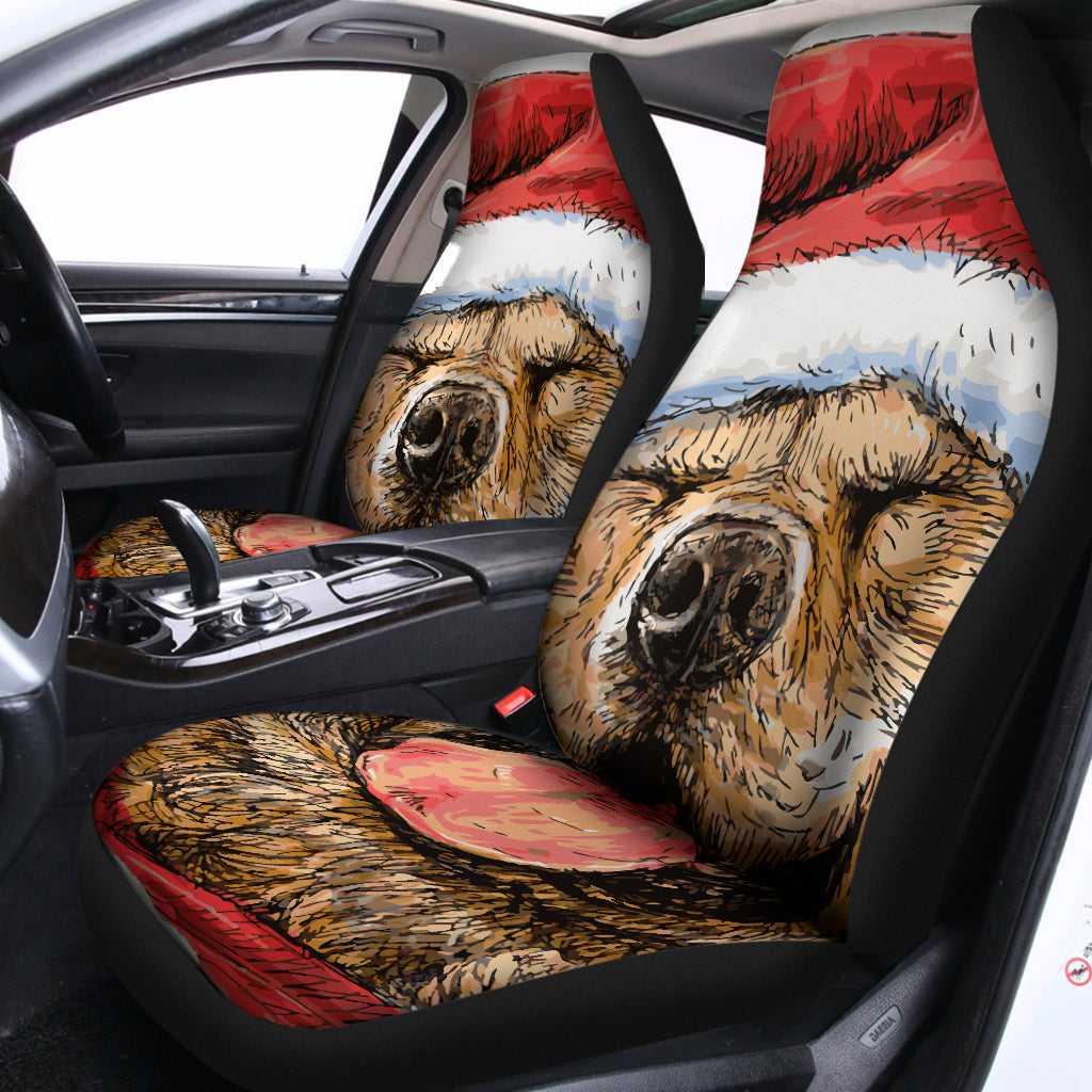 Santa Labrador Retriever Print Universal Fit Car Seat Covers