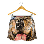 Santa Labrador Retriever Print Women's Shorts