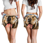Santa Labrador Retriever Print Women's Shorts