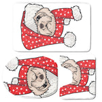 Santa Shih Tzu Print 3 Piece Bath Mat Set
