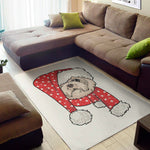 Santa Shih Tzu Print Area Rug