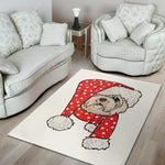 Santa Shih Tzu Print Area Rug
