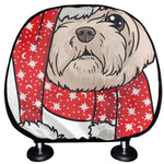 Santa Shih Tzu Print Car Headrest Covers