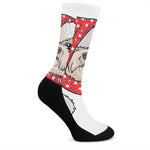 Santa Shih Tzu Print Crew Socks