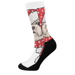 Santa Shih Tzu Print Crew Socks