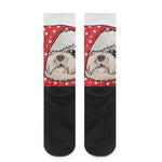 Santa Shih Tzu Print Crew Socks