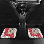 Santa Shih Tzu Print Front and Back Car Floor Mats