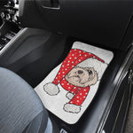 Santa Shih Tzu Print Front and Back Car Floor Mats