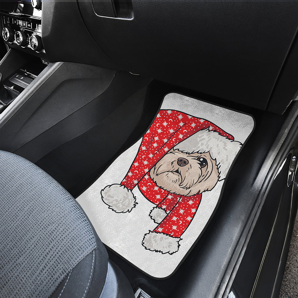 Santa Shih Tzu Print Front Car Floor Mats