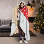 Santa Shih Tzu Print Hooded Blanket