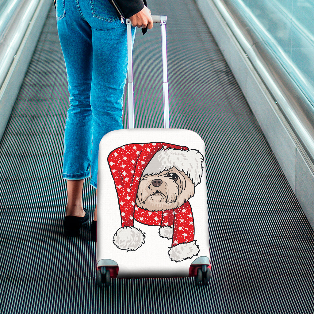 Santa Shih Tzu Print Luggage Cover