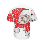 Santa Shih Tzu Print Men's Baseball Jersey