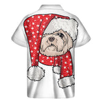 Santa Shih Tzu Print Men's Short Sleeve Shirt