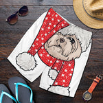 Santa Shih Tzu Print Men's Shorts