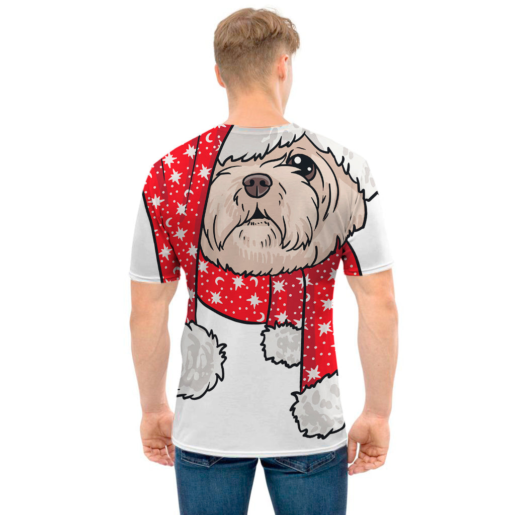 Santa Shih Tzu Print Men's T-Shirt