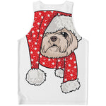 Santa Shih Tzu Print Men's Tank Top