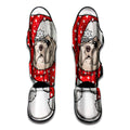 Santa Shih Tzu Print Muay Thai Shin Guards