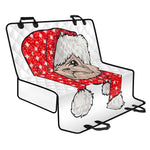 Santa Shih Tzu Print Pet Car Back Seat Cover