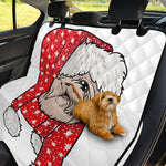 Santa Shih Tzu Print Pet Car Back Seat Cover