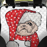 Santa Shih Tzu Print Pet Car Back Seat Cover