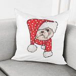 Santa Shih Tzu Print Pillow Cover