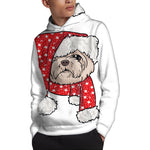 Santa Shih Tzu Print Pullover Hoodie