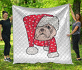 Santa Shih Tzu Print Quilt