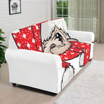 Santa Shih Tzu Print Sofa Cover