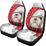 Santa Shih Tzu Print Universal Fit Car Seat Covers