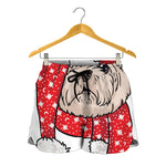 Santa Shih Tzu Print Women's Shorts