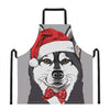 Santa Siberian Husky Print Apron