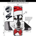 Santa Siberian Husky Print Armchair Protector