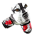 Santa Siberian Husky Print Boxing Gloves