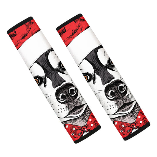 Santa Siberian Husky Print Car Seat Belt Covers