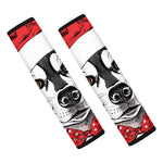 Santa Siberian Husky Print Car Seat Belt Covers