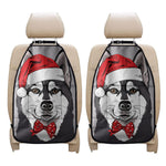 Santa Siberian Husky Print Car Seat Organizers