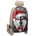 Santa Siberian Husky Print Car Seat Organizers