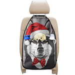 Santa Siberian Husky Print Car Seat Organizers