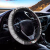 Santa Siberian Husky Print Car Steering Wheel Cover