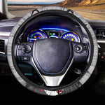 Santa Siberian Husky Print Car Steering Wheel Cover