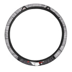 Santa Siberian Husky Print Car Steering Wheel Cover