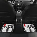 Santa Siberian Husky Print Front and Back Car Floor Mats