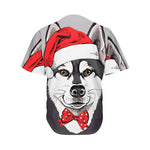 Santa Siberian Husky Print Men's Baseball Jersey