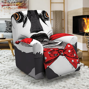 Santa Siberian Husky Print Recliner Slipcover