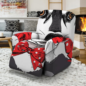 Santa Siberian Husky Print Recliner Slipcover